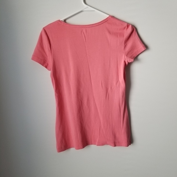 The Talbots Tee 2 Piece Bundle Coral & Blue Petite - Picture 6 of 9